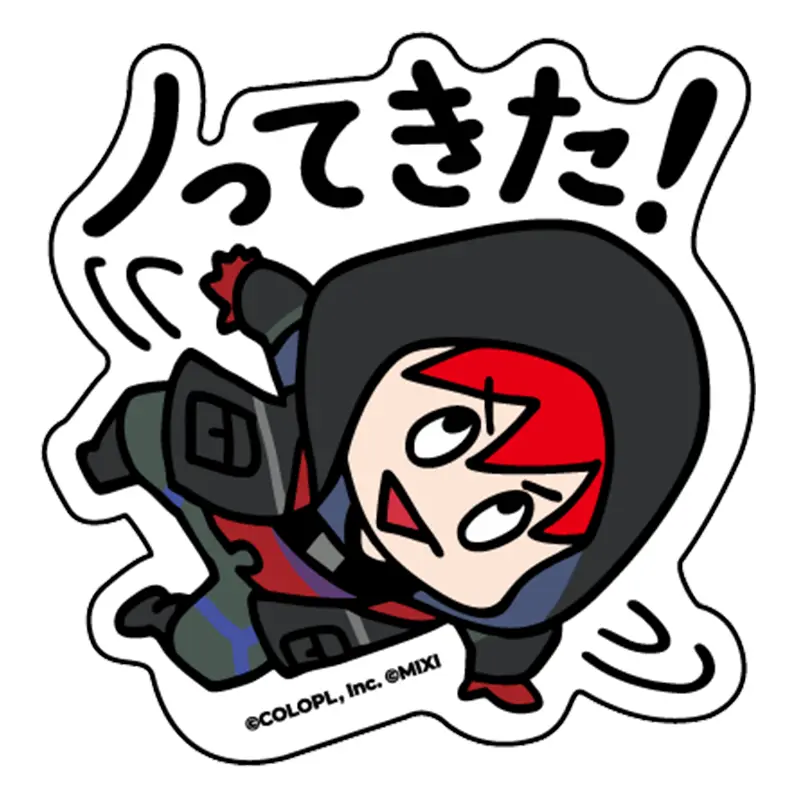 マリオン画ステッカー 赤髪